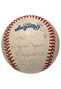 2001 New York Yankees Team-Signed OML Baseball