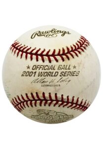 2001 New York Yankees vs Arizona Diamondbacks World Series Game-Used OWS Baseball