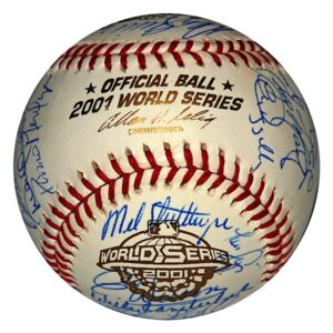 2001 NY Yankees American League Champion Team Autographed Baseball