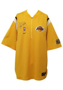 2001 Robert Horry Los Angeles Lakers NBA Finals Player-Worn & Autographed Shooting Shirt