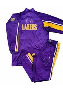 2001 Robert Horry Los Angeles Lakers NBA Finals Player-Worn & Autographed Warm-Up Suit