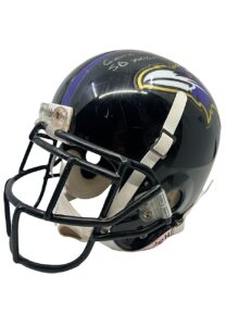 2001 Rod Woodson Baltimore Ravens Game-Used & Signed Super Bowl XXXV Helmet