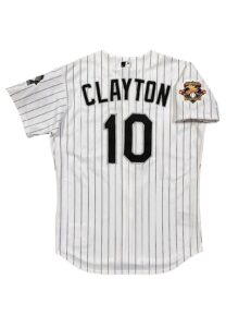 2001 Royce Clayton Chicago White Sox Game-Used Home Jersey