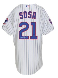 2001 Sammy Sosa Chicago Cubs Game-Used & Autographed Home Jersey