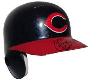 2001 Sean Casey Cincinnati Reds Game-Used & Autographed Batting Helmet