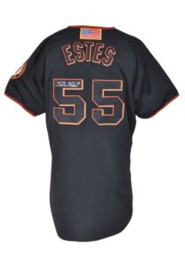 2001 Shawn Estes San Francisco Giants Game-Used & Autographed Black Alternate Jersey