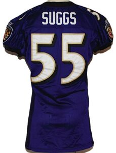 2001 Terrell Suggs Baltimore Ravens Game-Used Home Jersey