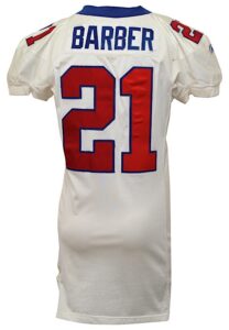 2001 Tiki Barber New York Giants Game-Used Road Jersey