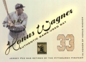 2001 Topps Tribute Honus Wagner Retired Number Bat Relic RB-HW