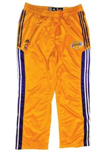 2002-03 & 2010-11 Kobe Bryant Los Angeles Lakers Player-Worn Warm-Up Home Pants