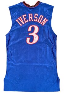 2002-03 Allen Iverson Philadelphia 76ers Game-Used & Signed Alternate Jersey