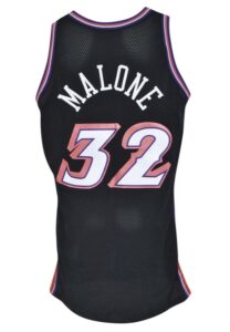 2002-03 Karl Malone Utah Jazz Game-Used Black Alternate Jersey 