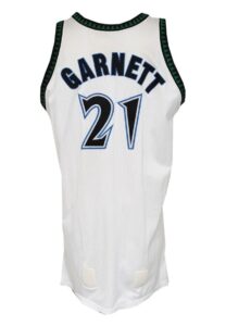 2002-03 Kevin Garnett Minnesota Timberwolves Game-Used Home Uniform with Attributed Shooting Shirt & Warm-Up Pants