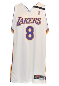 2002-03 Kobe Bryant Los Angeles Lakers Sunday White Alternate Game-Used & Autographed Uniform