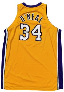 2002-03 Shaquille O’Neal LA Lakers Game-Used & Autographed Jersey