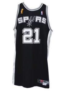 2002-03 Tim Duncan San Antonio Spurs NBA Finals Game-Used & Autographed Road Jersey