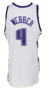 2002-2003 Chris Webber Sacramento Kings Game-Used Home Jersey