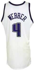 2002-2003 Chris Webber Sacramento Kings Game-Used Home Jersey