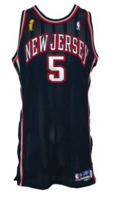 2002-2003 Jason Kidd New Jersey Nets Game-Used Road NBA Finals Jersey 