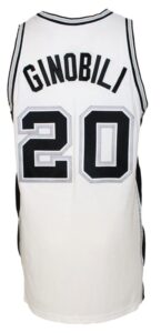 2002-2003 Manu Ginobli Rookie San Antonio Spurs Game-Used Home Jersey