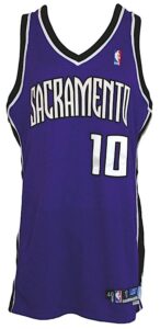 2002-2003 Mike Bibby Sacramento Kings Game-Used & Autographed Road Jersey