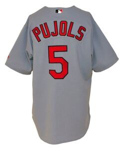 2002 Albert Pujols St. Louis Cardinals Game-Used Road Jersey