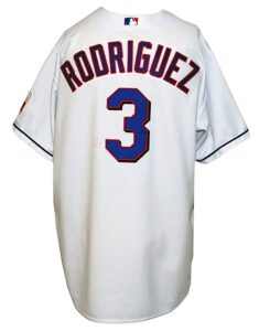 2002 Alex Rodriguez Texas Rangers Game-Used Home Jersey