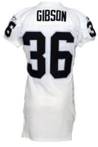 2002 Alvis Whitted Oakland Raiders Game-Used Home Jersey & 2005 Derrick Gibson Oakland Raiders Game-Used Road Jersey