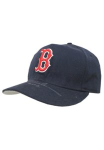 2002 Boston Red Sox Game-Used & Autographed Cap Attributed to Rickey Henderson