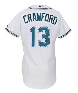 2002 Carl Crawford Rookie Era Tampa Bay Devil Rays Game-Used Home Jersey