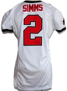 2002 Chris Simms Rookie Tampa Bay Buccaneers Game-Used Road Jersey