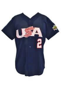 2002 Dustin Pedroia Team USA Player-Worn Mesh Batting Practice Jersey