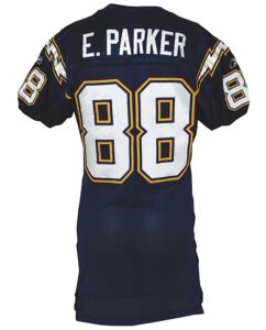 2002 Eric Parker San Diego Chargers Game-Used Home Jersey