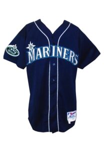 2002 Gil Meche Seattle Mariners Team-Issued Blue Alternate Jersey