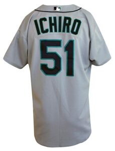 2002 Ichiro Suzuki Seattle Mariners Game-Used Road Jersey