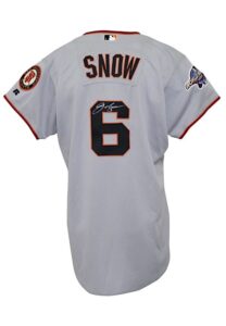 2002 J.T. Snow San Francisco Giants Game-Used & Autographed Road Jersey