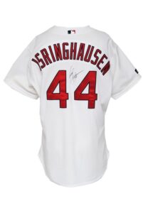 2002 Jason Isringhausen St. Louis Cardinals Game-Used & Autographed Home Jersey