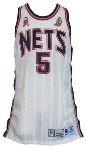 2002 Jason Kidd New Jersey Nets NBA Finals Game-Used Home Jersey