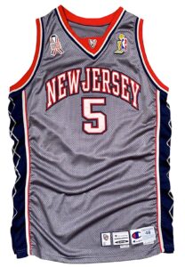 2002 Jason Kidd New Jersey Nets NBA Finals Game-Used Jersey