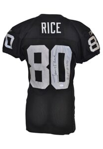 2002 Jerry Rice Oakland Raiders Game-Used & Autographed Home Jersey