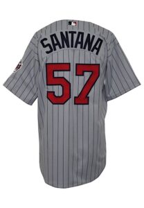 2002 Johan Santana Minnesota Twins Game-Used Road Jersey