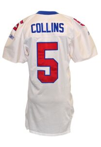 2002 Kerry Collins New York Giants Game-Used Road Uniform