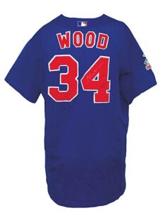 2002 Kerry Wood Chicago Cubs Batting Practice Worn & Autographed Jersey