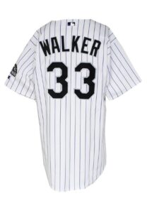 2002 Larry Walker Colorado Rockies Home Uniform & Batting Practice Jersey