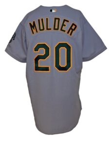 2002 Mark Mulder Oakland Athletics Game- Used Road Jersey & 1994 Steve Ontiveros Oakland Athletics Game-Used Alternate Jersey