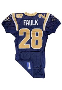 2002 Marshall Faulk St. Louis Rams Game-Used Home Jersey