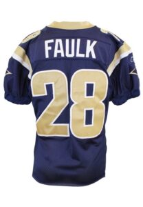 2002 Marshall Faulk St. Louis Rams Game-Used Home Jersey