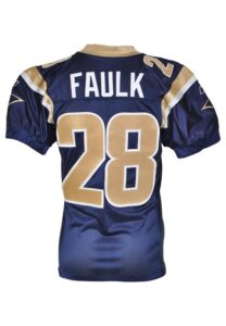 2002 Marshall Faulk St. Louis Rams Game-Used Home Jersey