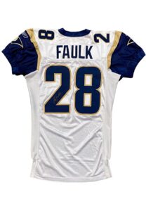 2002 Marshall Faulk St. Louis Rams Game-Used & Signed Jersey