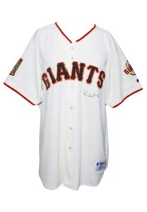 2002 Robb Nen San Francisco Giants Team-Issued & Twice-Autographed Home Jersey